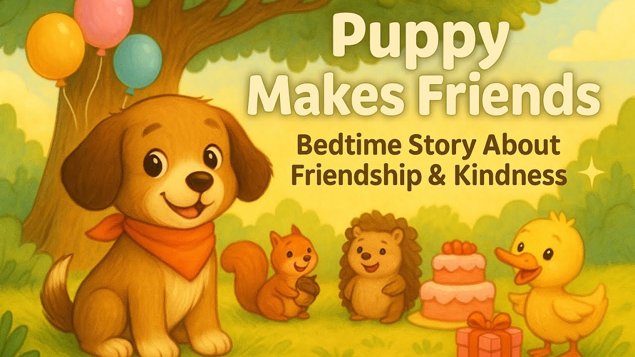 Puppy Makes Friends 🐶 | Kids Bedtime Story About Friendship & Kindness ✨