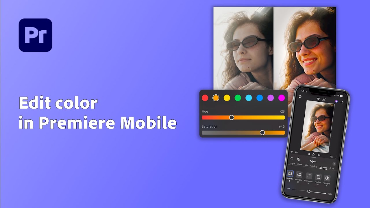 How to color correct and grade video on your phone in Adobe Premiere Mobile