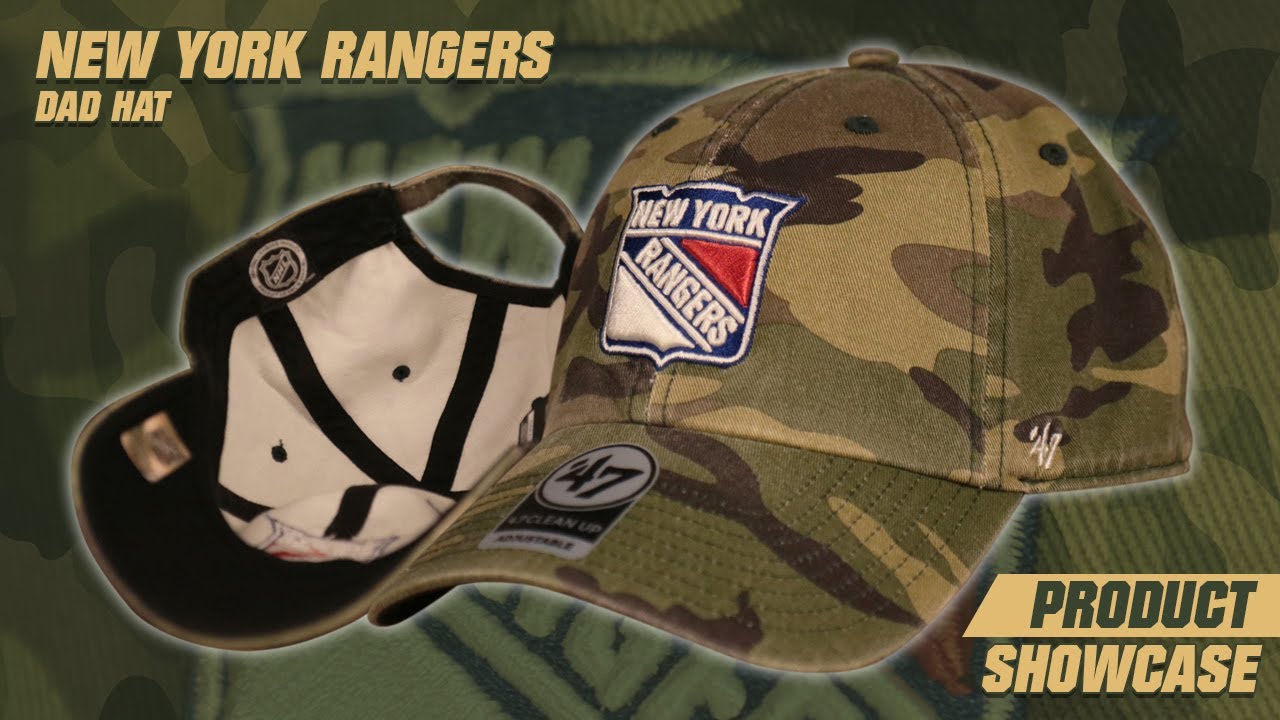 New York Rangers Woodland Camo Dad Hat | Rangers Camo Clean Up Hat | NY Rangers Dad Hat