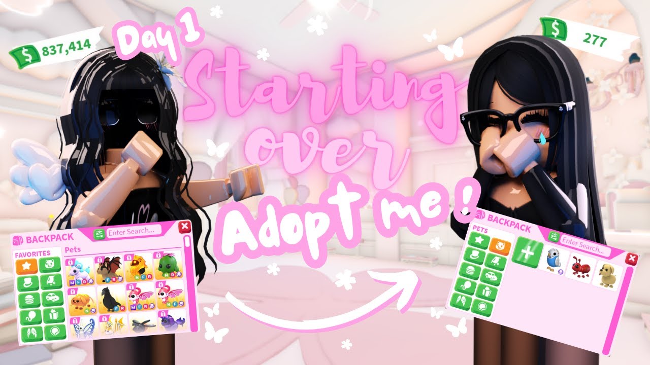 𐙚 Начинаем заново в Adopt Me!! - День 1 | Из бедных в богатые (НОВЫЙ аккаунт!!) | Adopt Me! Roblo...