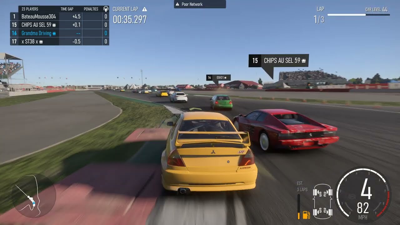 Penalty For Getting Divebombed in Forza Motorsport is 5.5 Seconds