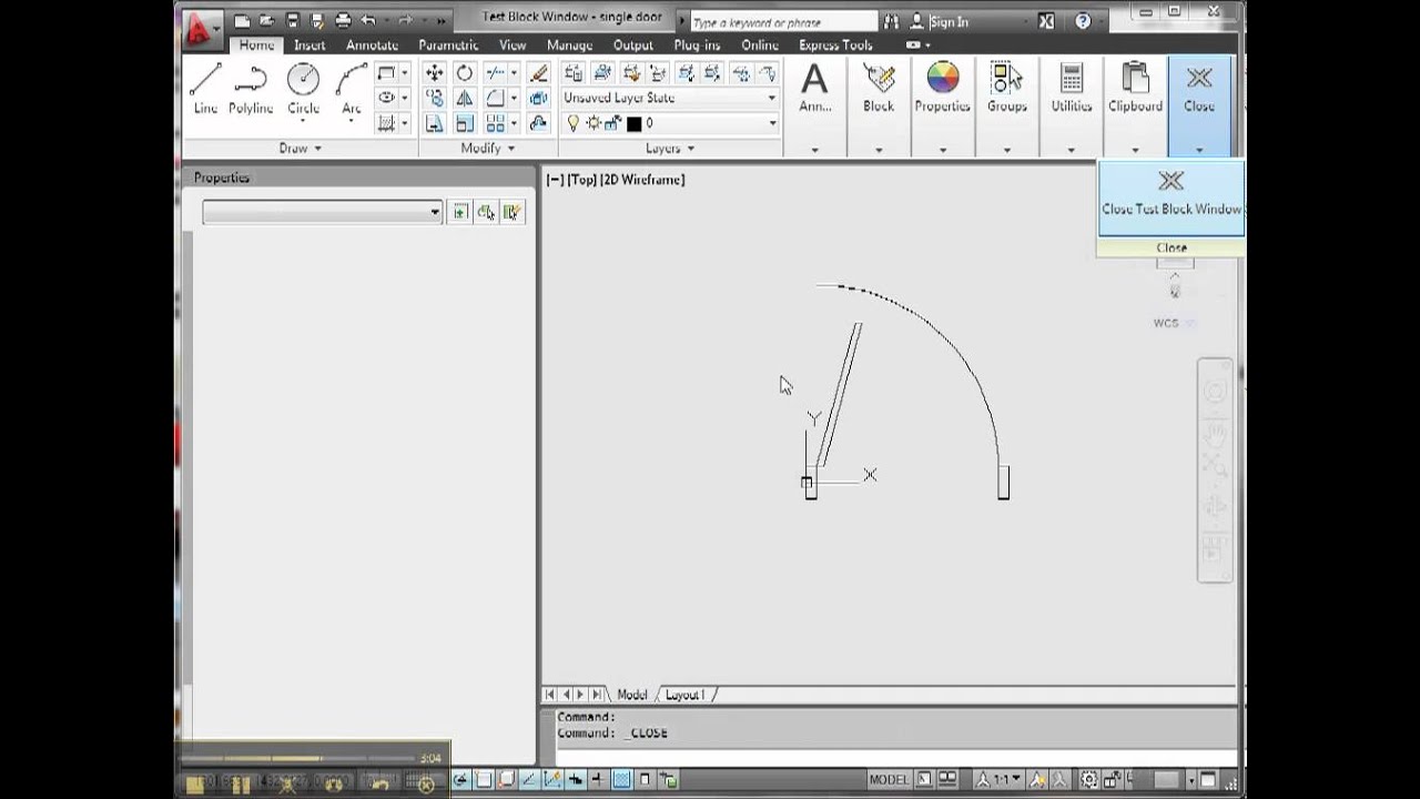 Creating door with AutoCAD dynamic block