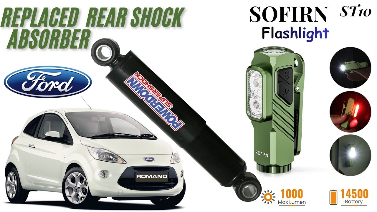 Rear Suspension DIY: Shock Replacement Ford Ka & Fiat 500 + Sofirn ST10 Flashlight test Review