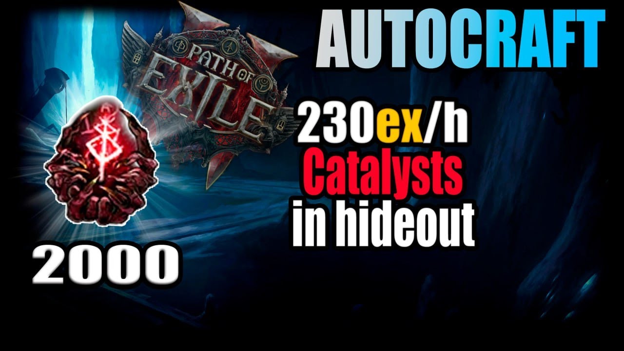 I made 230 exalts in hour. Bench reforge catalysts. PoE 2