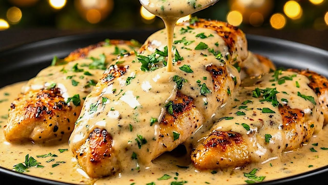 BESTES Knuspriges Hähnchen in cremiger Knoblauch Soße – Nur 15 Minuten!