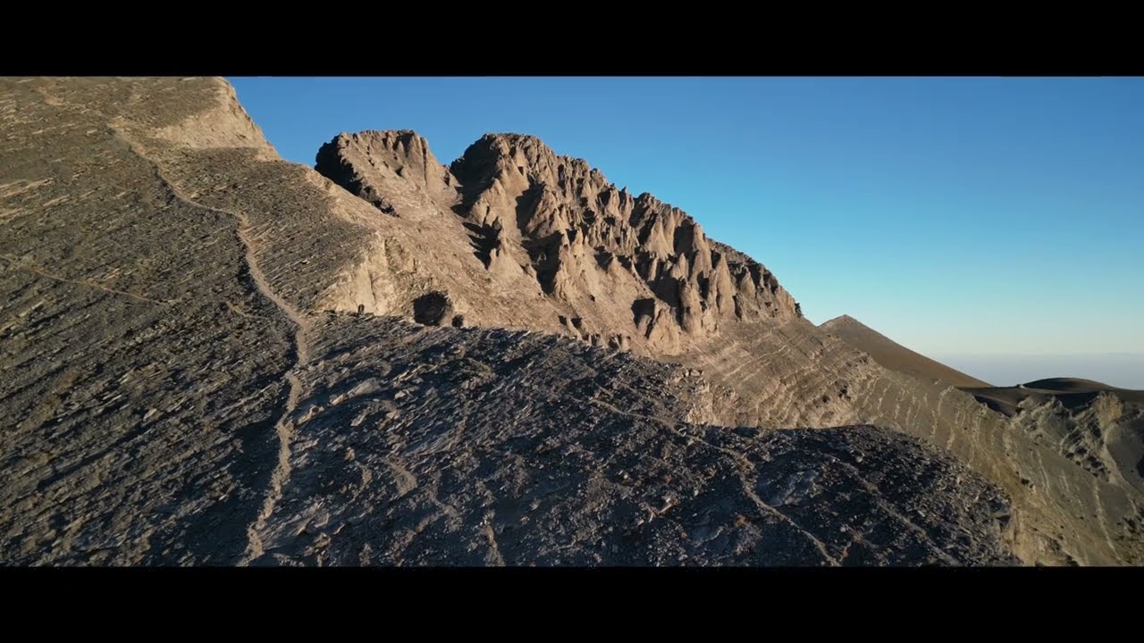 DRONE AERIAL VIEW Mount Olympus (Mytikas Peak) Greece, from air by DJI Mini 3 Pro