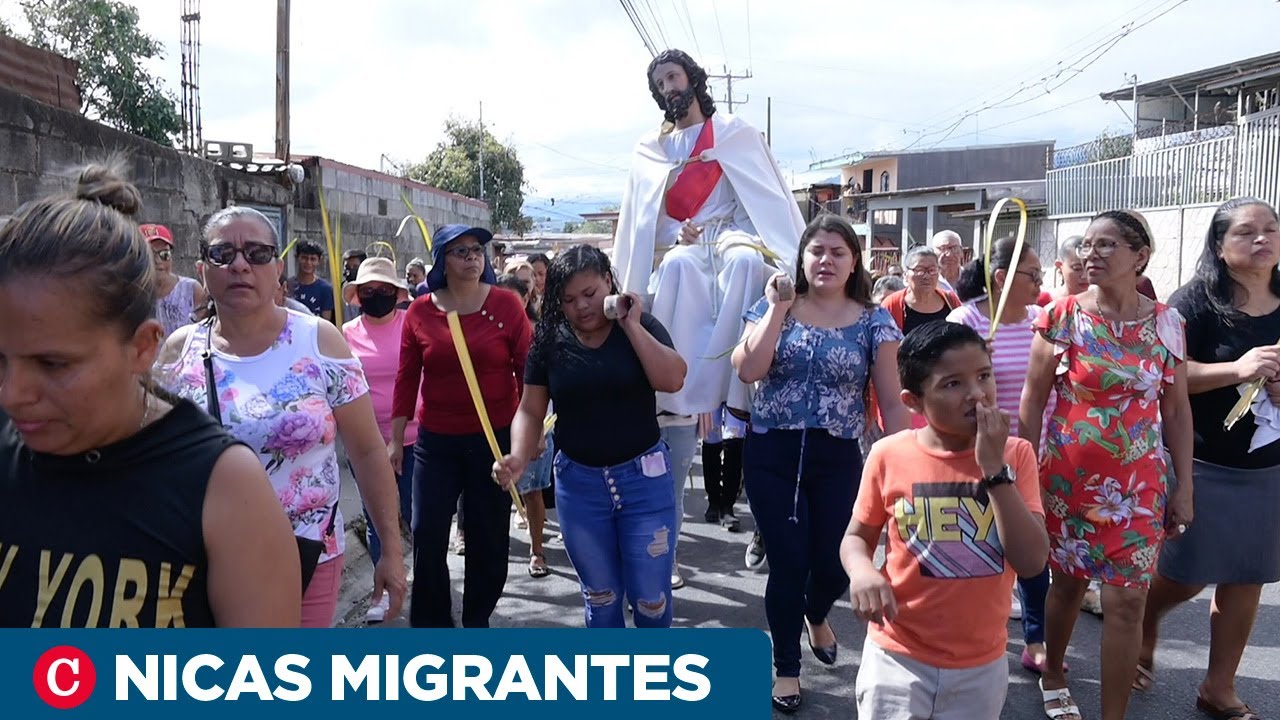Así viven las tradiciones de Semana Santa los nicaragüenses en La Carpio, Costa Rica