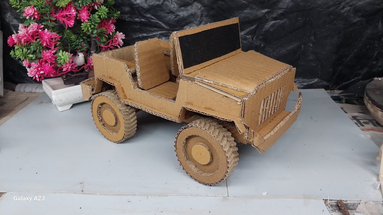 Homemade Rc jeep for Cardboard| monster rc car| monster truck|