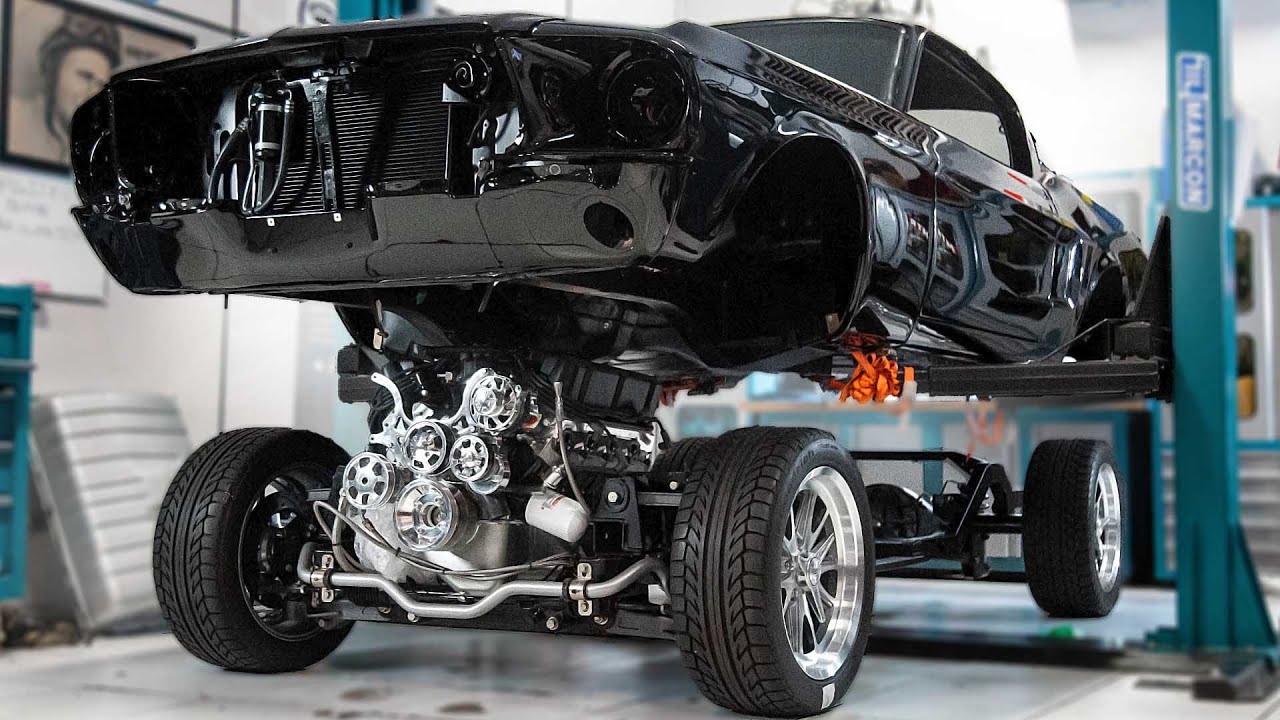 MUSTANG FASTBACK 1968 colocando chassi na carroceria I Nando SA