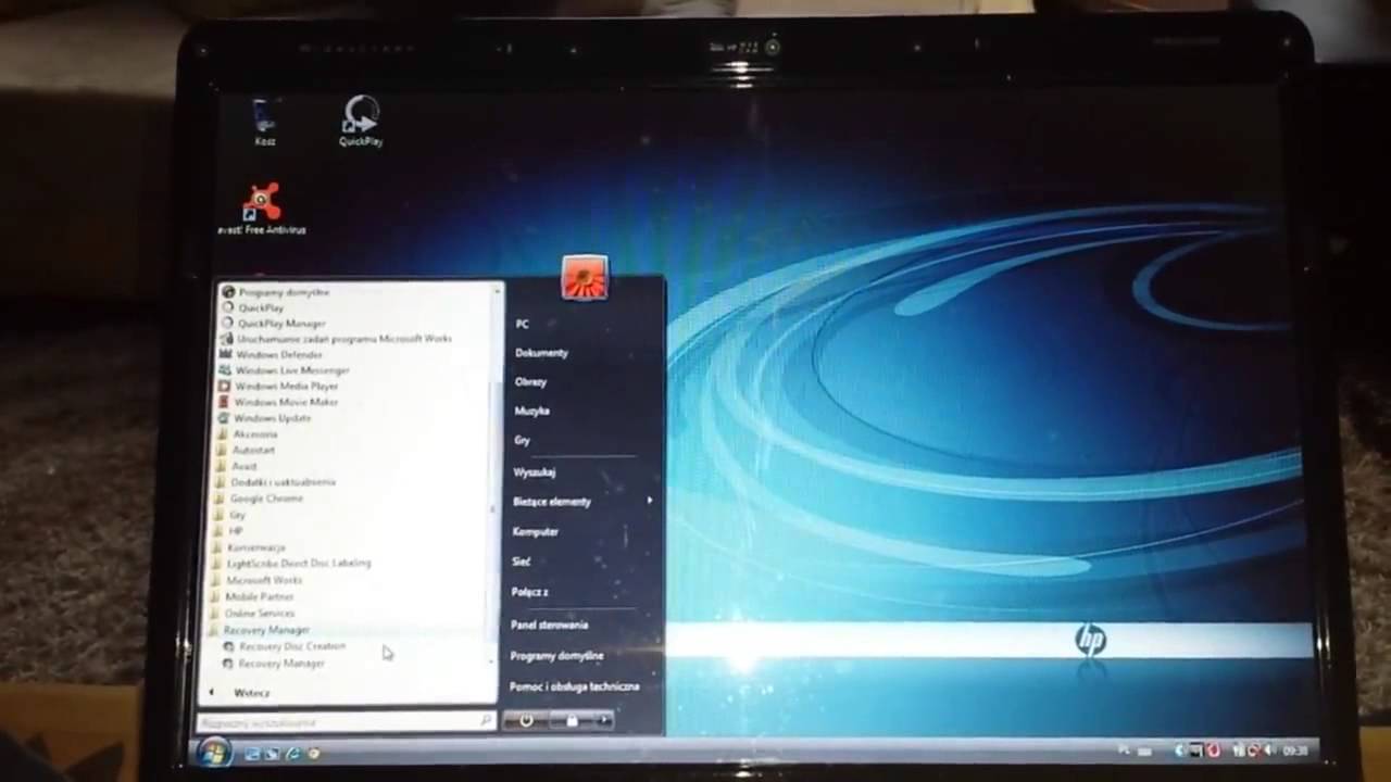 HP DV6500 Przywracanie Windows VISTA (Restore)