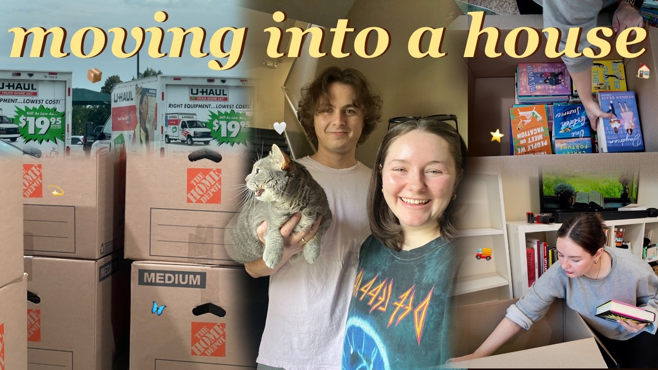 moving into a new house 🏠💫📦 house tour, packing,+ moving day!!