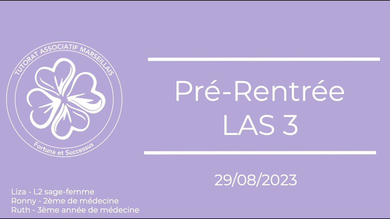 Pré-Rentrée LAS 3 2023-2024