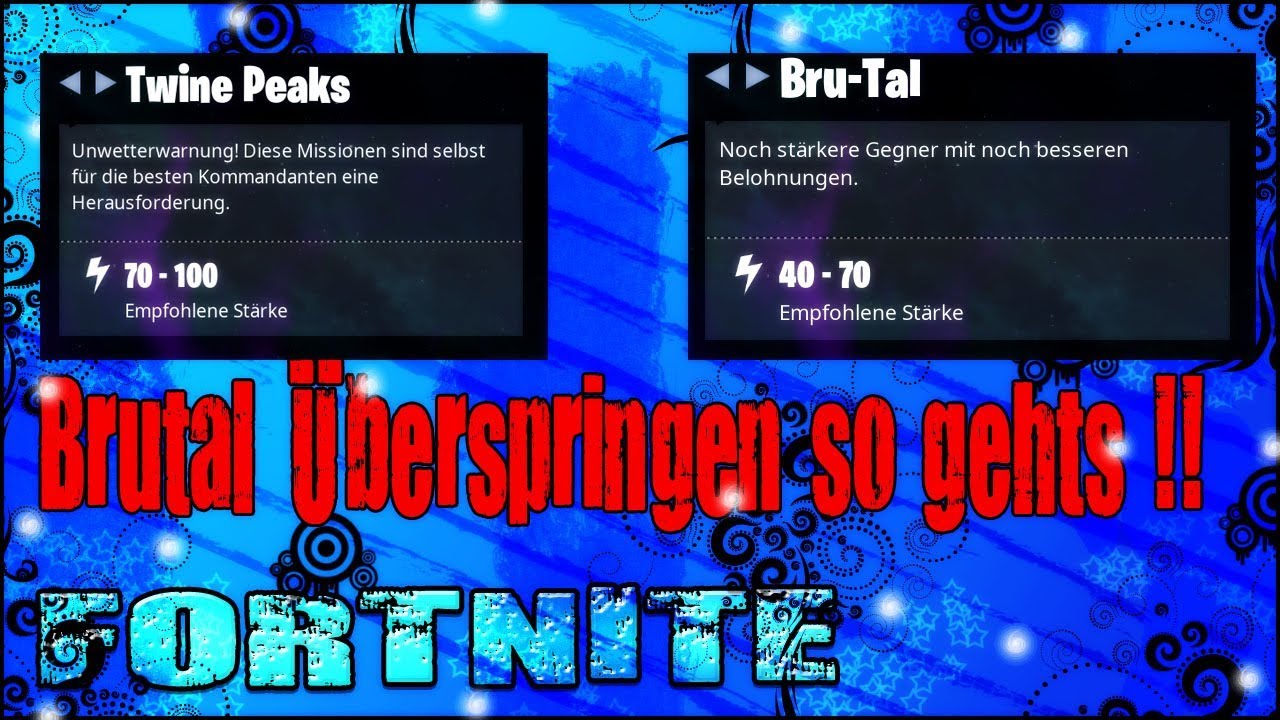 Fortnite RDW | Glitch - Brutal &Uuml;berspringen direkt nach Twin | Fortnite Rette Die Welt