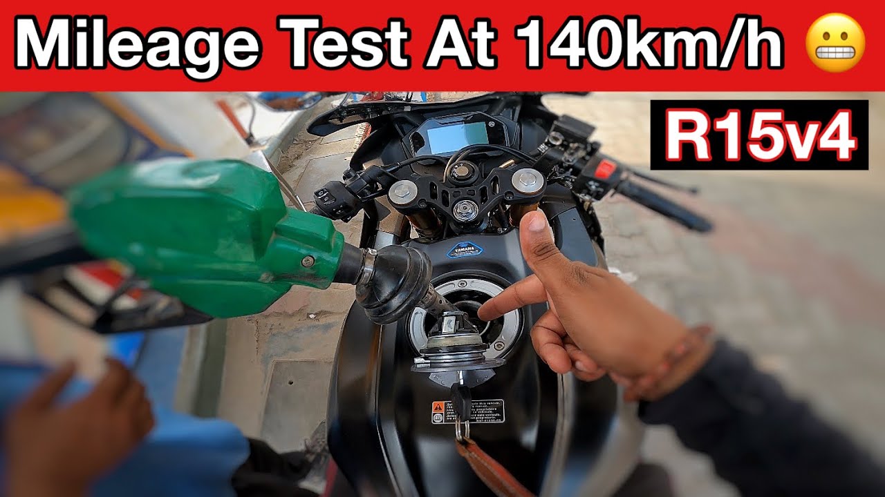 Yamaha r15v4 Extreme Mileage Test At 140km/h 🔥 | Shocking Results 🤩 !!