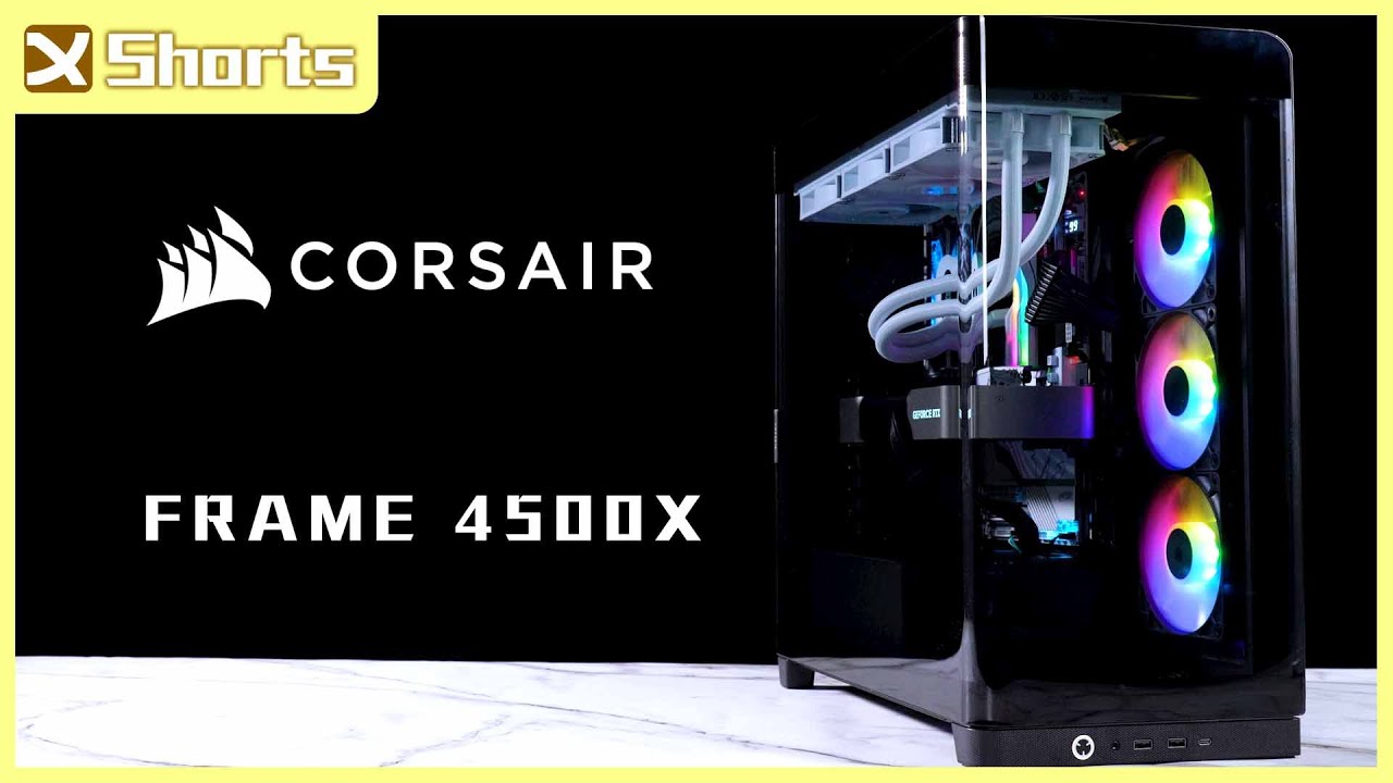 CORSAIR FRAME 4500X 黑色機殼 l 一體式玻璃、獨特流線造型，海景房新選擇 l #shorts