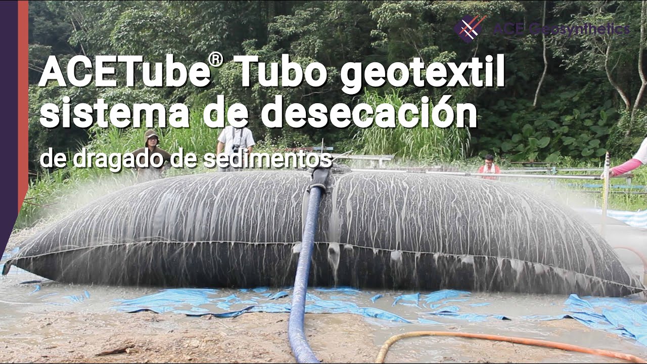ACETube® Tubo geotextil sistema de desecación de dragado de sedimentos