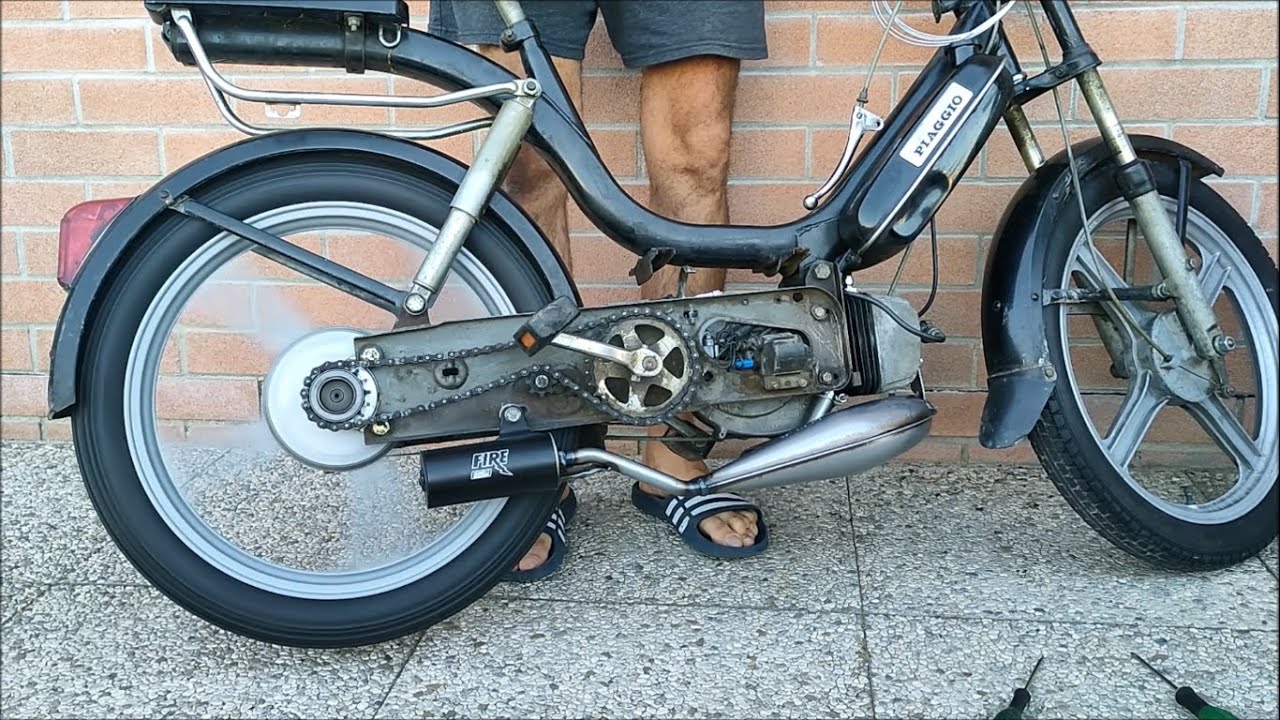 Глушитель Giannelli Fire - Адаптация и звук на Piaggio Bravo 65 cc [модель Piaggio Ciao]