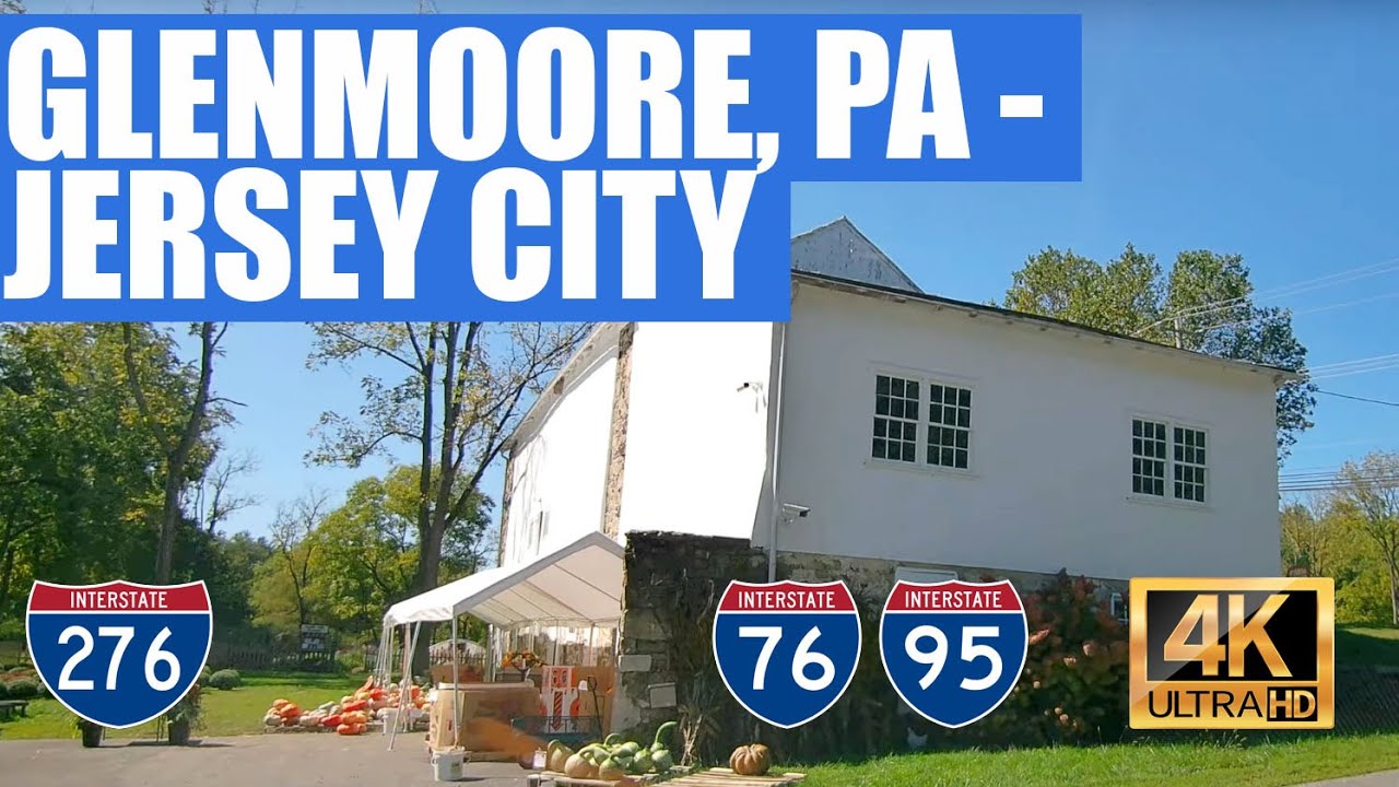 Driving Glenmoore, PA to Jersey City via Penn Turnpike & NJ Turnpike (4K)