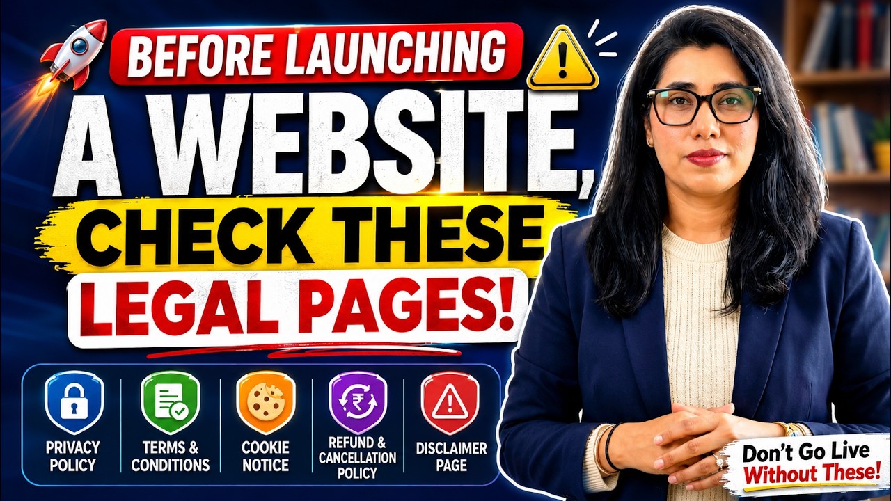 Before Launching Your Website, Check These 6 Legal Pages | India US & Europe Startup Compliance 2026
