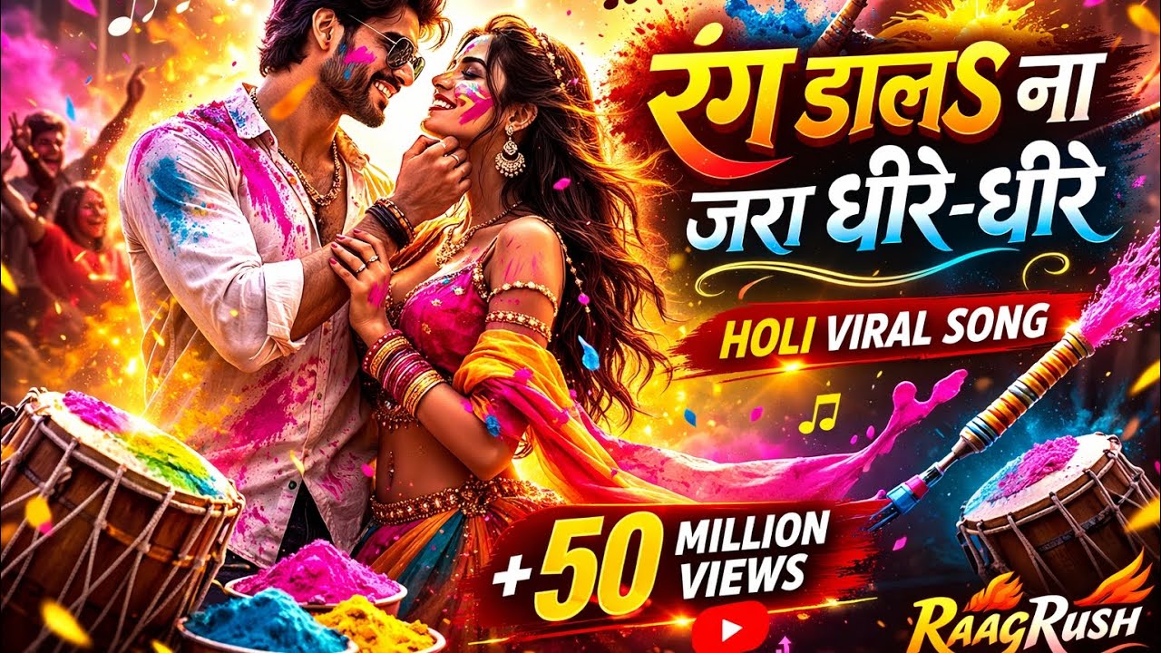 Dheere Dheere Rang Dala 💖 Holi Viral Song 2026 | Bhojpuri DJ Mix
