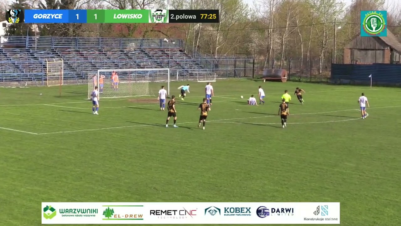 19.kolejka.STAL Gorzyce - ŁKS Łowisko 1:2 (1:1) - skrót meczu, klasa okręgowa -12 kwietnia 2025
