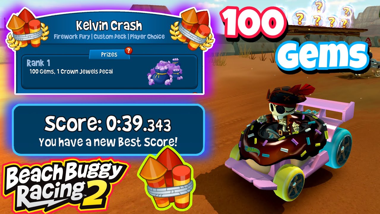 Kelvin Crash 💥| 100💎Gems Prize✨| Donut Drifter🍩+ McSkelly 👻| Beach Buggy Racing 2 🏖🏁| BB Racing 2