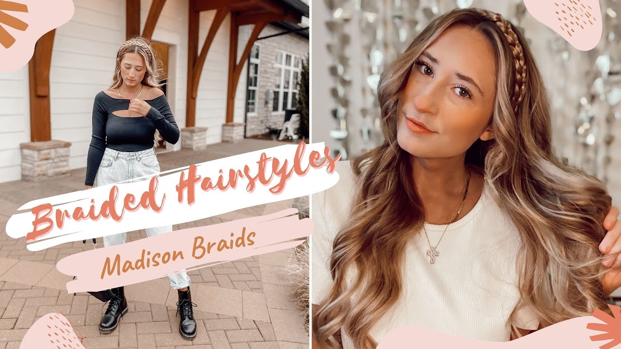 5 EASY HAIRSTYLES USING BRAIDED HEADBAND | Madison Braids | Braid Headband | Kenzie and Peter