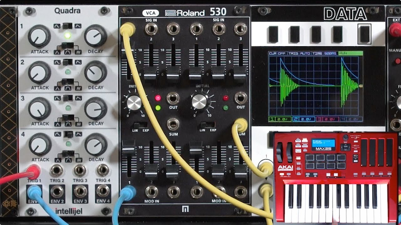 Roland 530 Dual VCA 2/2: Linear vs. Exponential (LMS Eurorack Expansion Project)