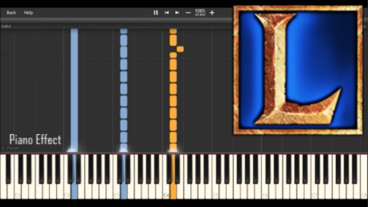 League Of Legends - Summoners Call - Season 2 World Championship 2012 (Piano Tutorial Synthesia)