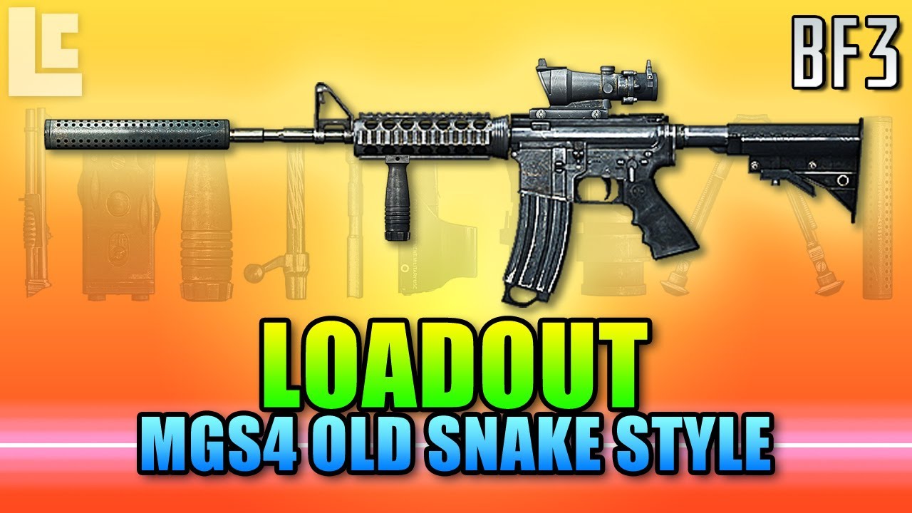 Loadout - Old Snake M4A1 - Metal Gear Solid Style (Battlefield 3 Gameplay/Commentary/Review)