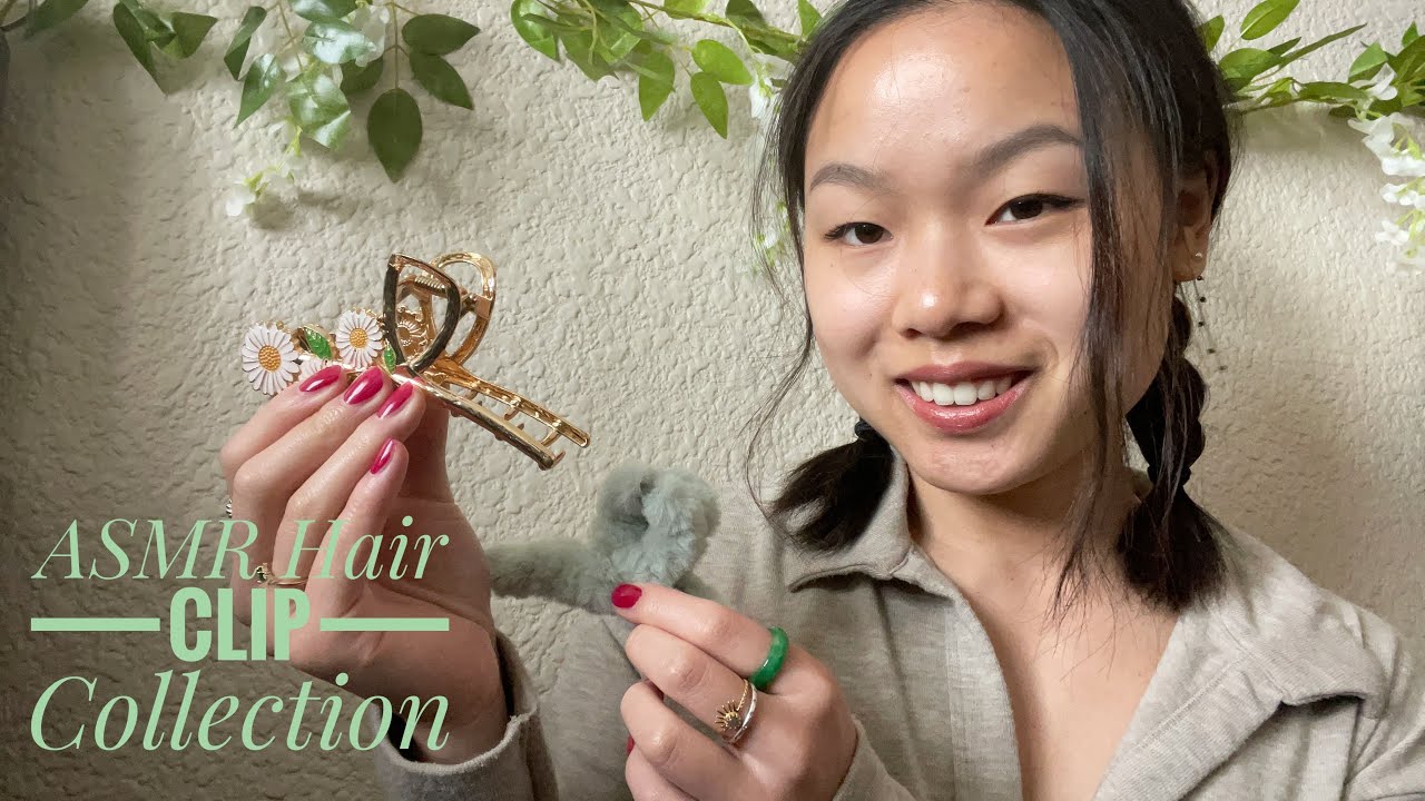 ASMR Putting my Hair Clip Collection on You 💆🏻‍♀ (Clipping & Hair Brushing, Layered Sounds)