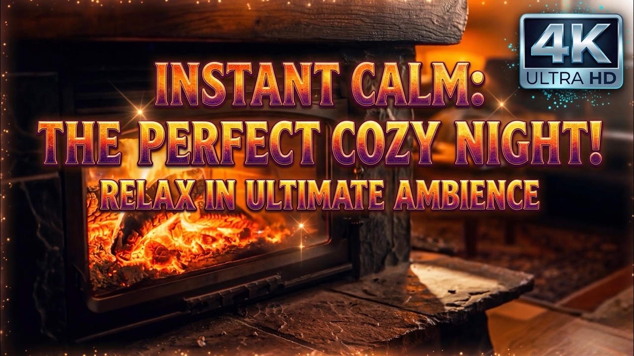 Relaxing Fireplace Sounds - Burning Fireplace & Crackling Fire Sounds (NO MUSIC)