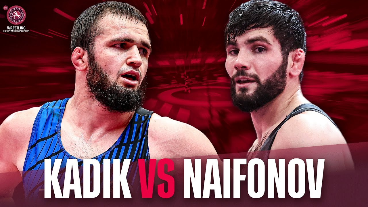 Mahamedkhabib KADZIMAHAMEDAU (UWW) robs Artur NAIFONOV (UWW) of European finals spot with late four