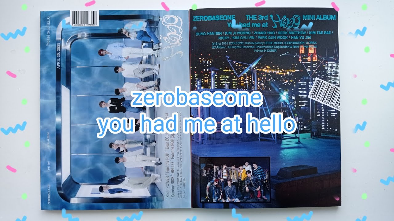 💙 распаковка альбома zerobaseone – you had me at hello (sunshower / eclipse ver)