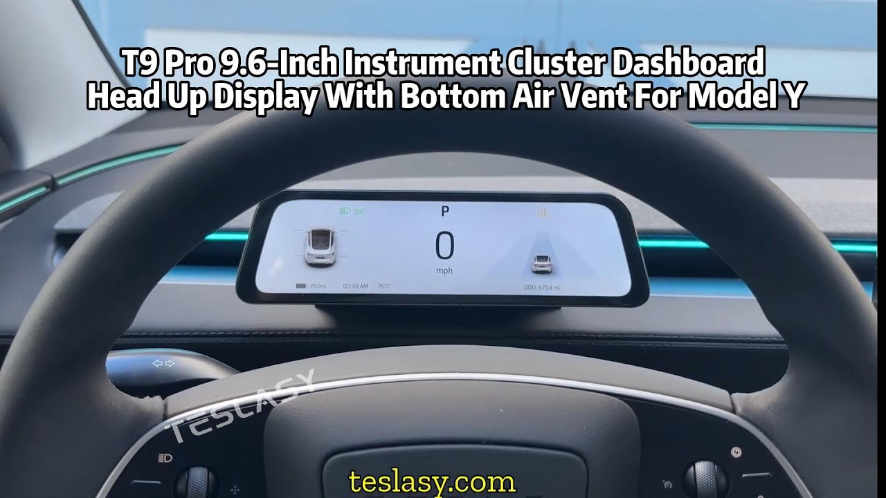 TESLA Model Y Juniper 9.6“ Instrument Cluster Dashboard Head Up Display upgrade #tesla #modely