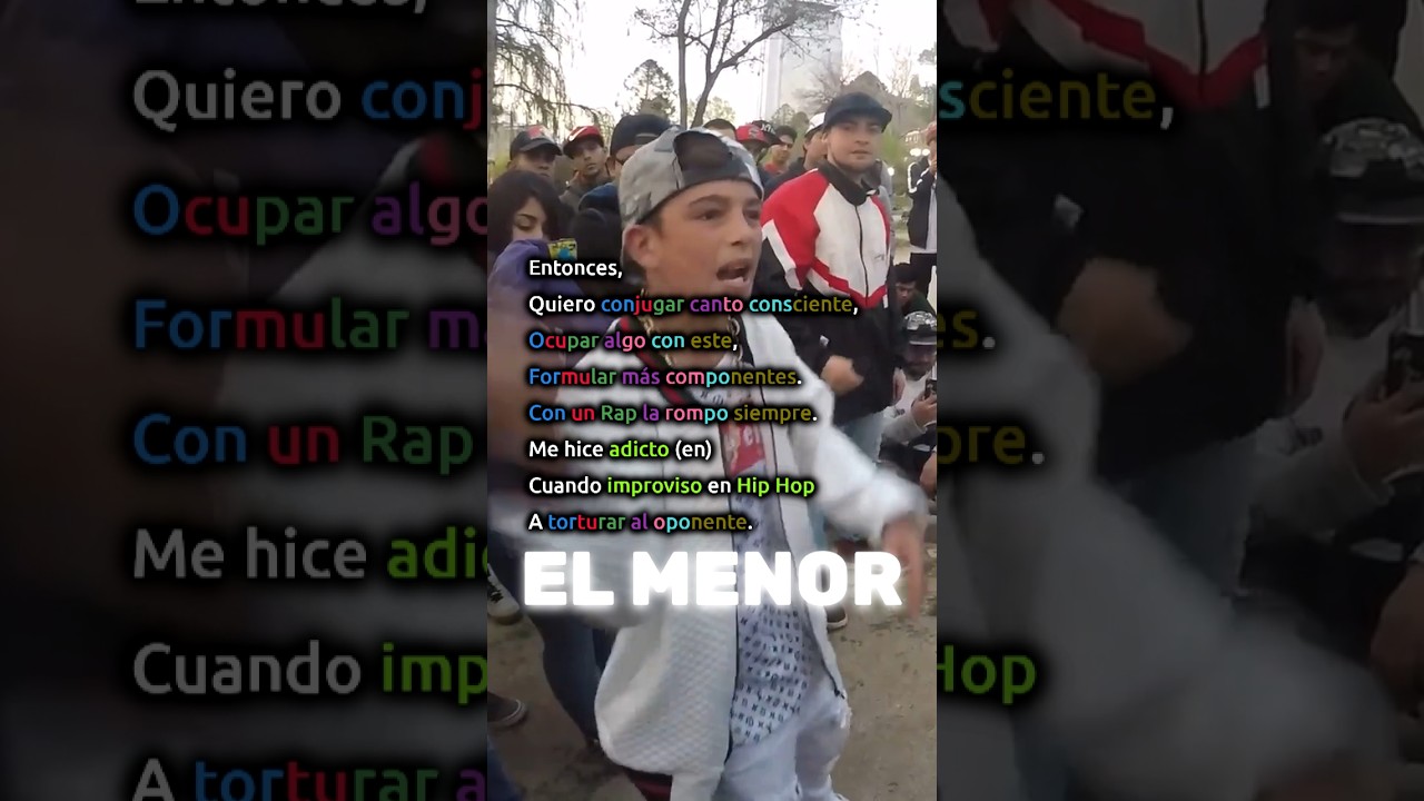EL MENOR RIMANDO 8 S&Iacute;LABAS 💀🔥 #rap #freestyle #batallasderap #freestylerap #elmenor #metricas