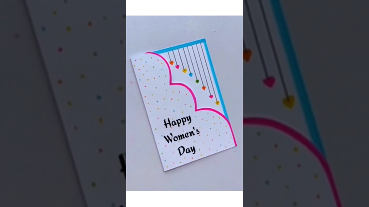Women's Day Greeting Card ♀️👩&zwj;❤️&zwj;👩 #shorts #womensday #greetingcard #womensdaycard #trending