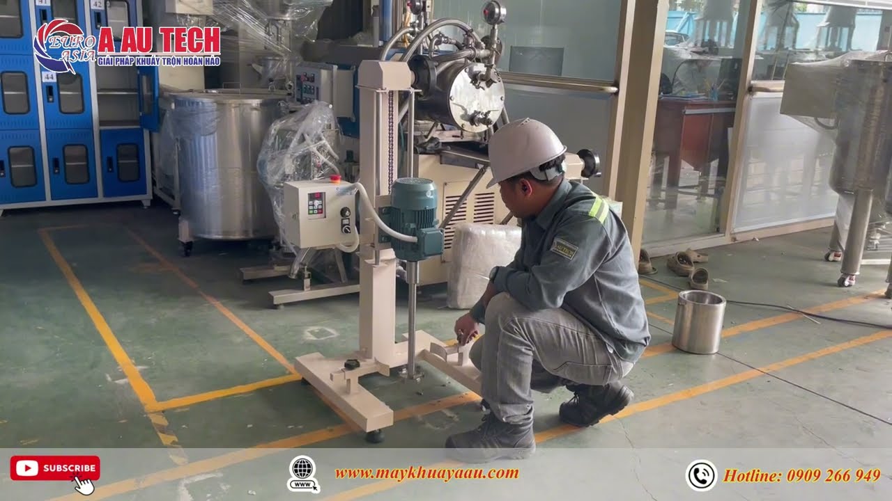Vận hành máy khuấy sơn 20 lít tay quay - Lh 0909 266 949 Á Âu