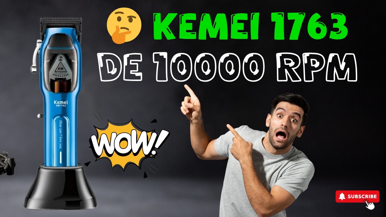 ⚖️ ¿Deberías comprar la Kemei 1763 de 10000 RPM? Análisis completo 🔍 🌟#templobarber #wmark #kamei
