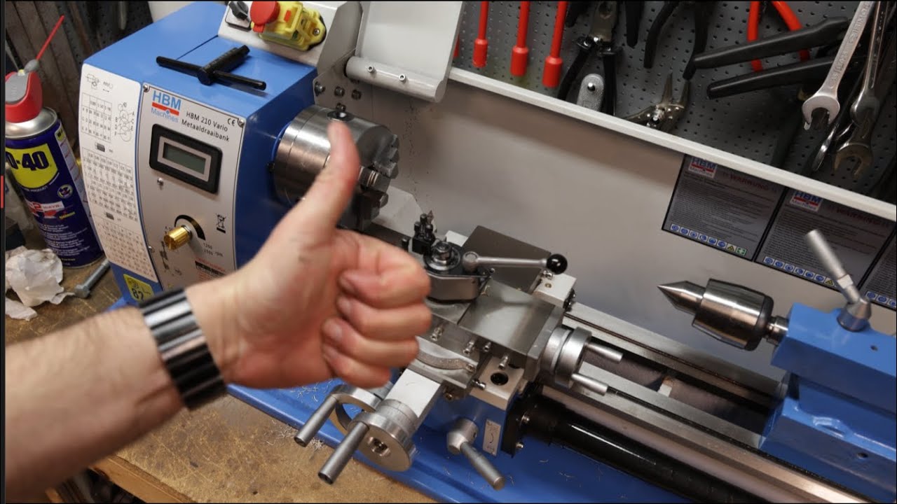 HBM Vario mini Dreiebenk - Unboxing and First Run Norsk/Norwegian -English Subtitles