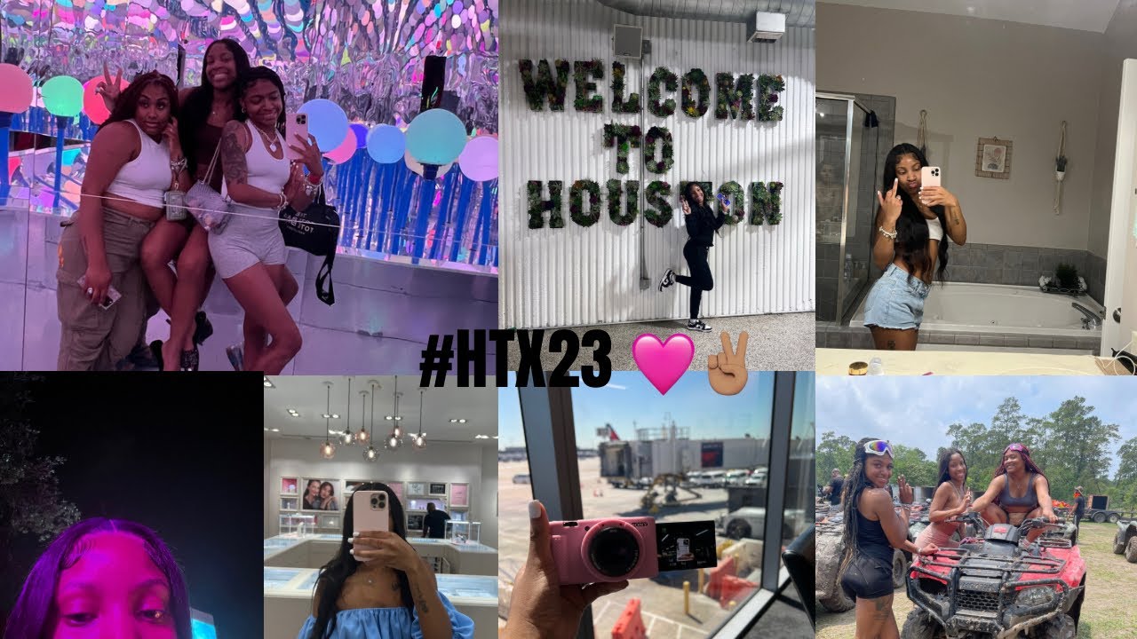 TRAVEL VLOG: HOUSTON GIRLS TRIP | Kamp , ATV Riding , The Galleria & More !!