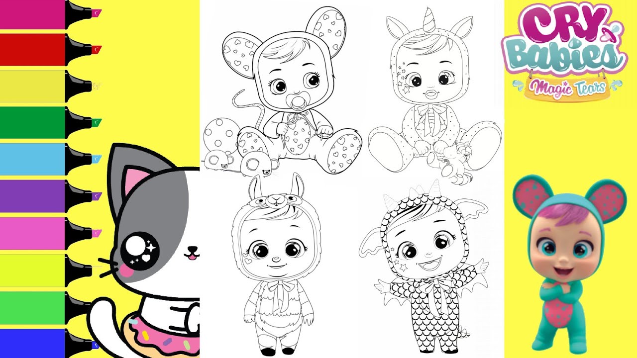Coloring Cry Babies Magic Tears Dreamy Lala Coloring Book Compilation | Sprinkled Donuts JR