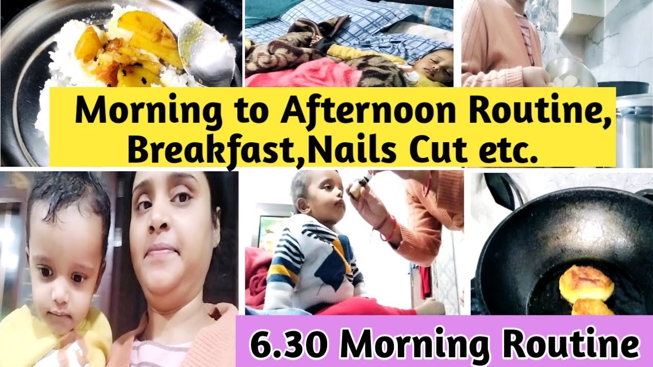 Vlog - 10 My Morning to Afternoon Routine with 15 Months Baby | 6.30 Morning  breakfast and Lunch