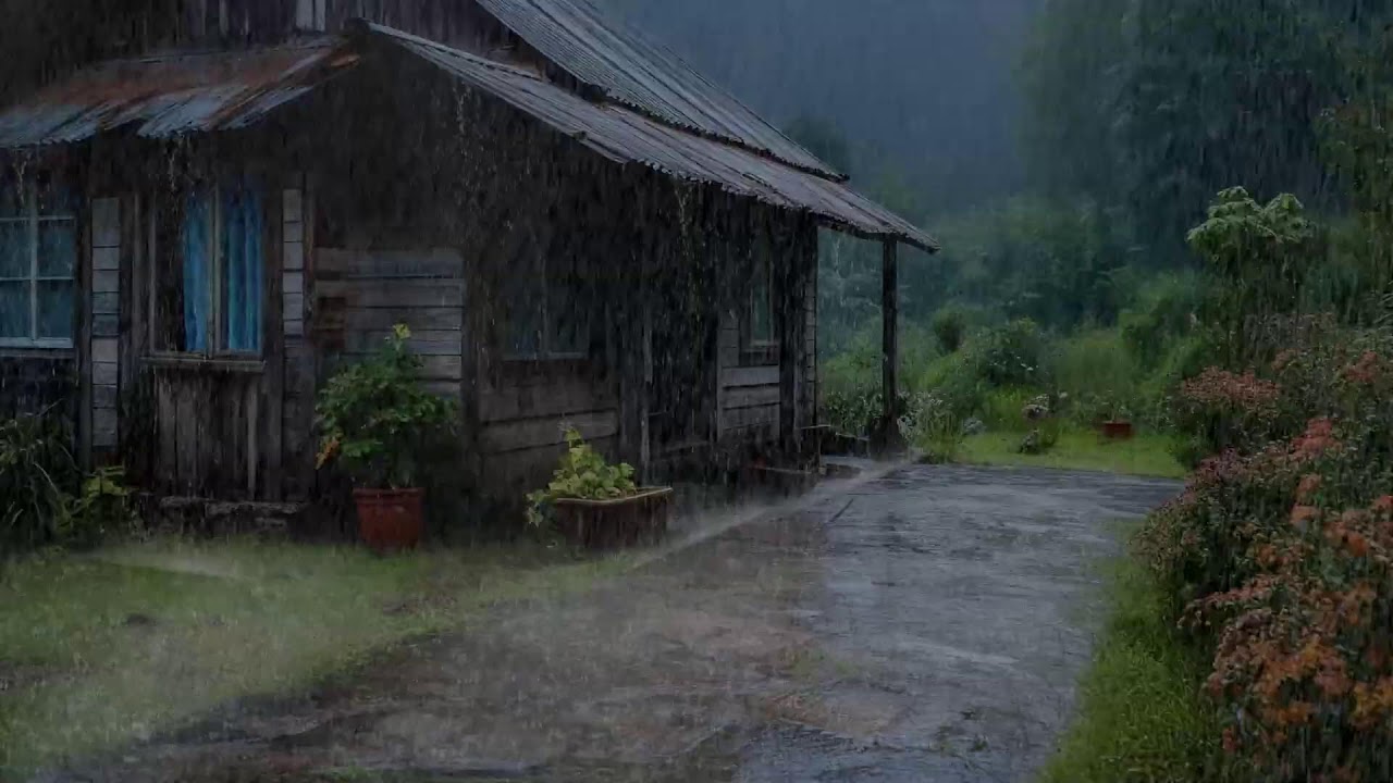 Soft rainfall ambience easing stress and helping you unwind into deep calm sleep