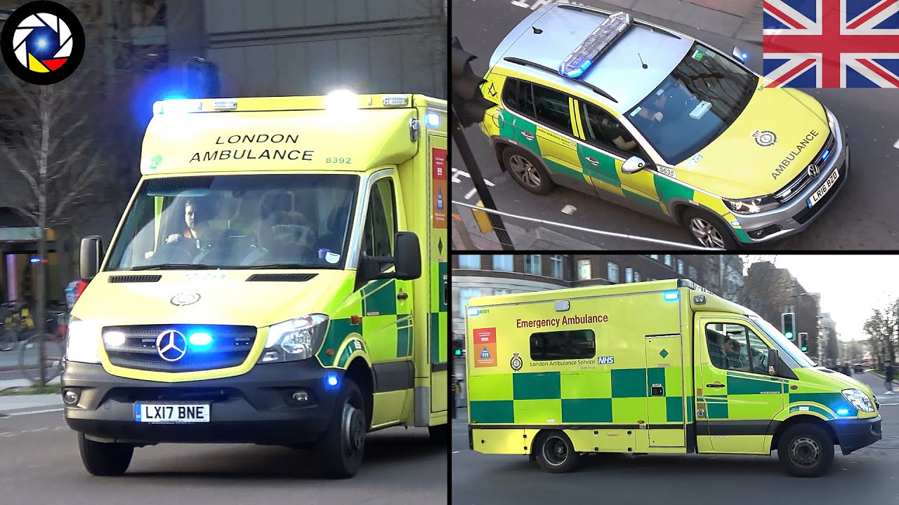 London Ambulances responding (compilation) Lights and Sirens