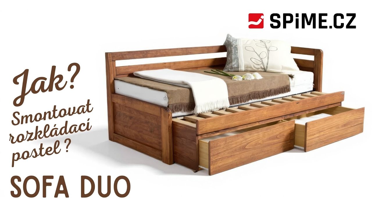 Návod na montáž rozkládací postele z masivu Sofa Duo | Spíme.cz