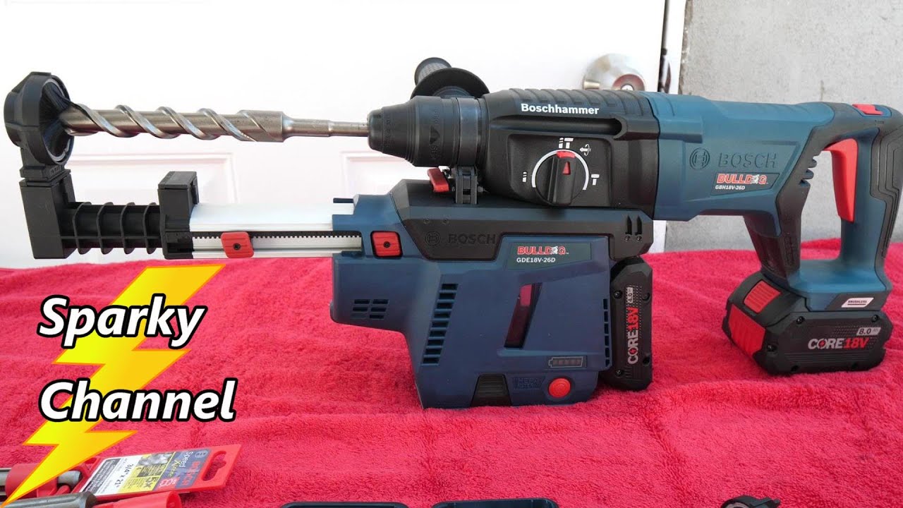 Bosch Bulldog SDS Plus Rotary Hammer and Dust Extractor