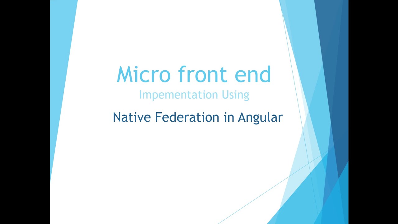 Micro Frontend Native Federation