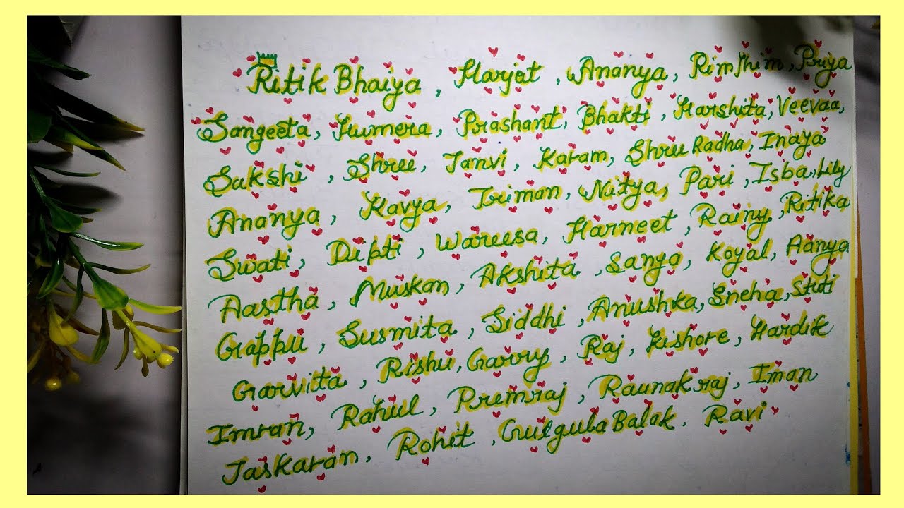 Writing Subscribers Name 📛🫶🏻🍫💞