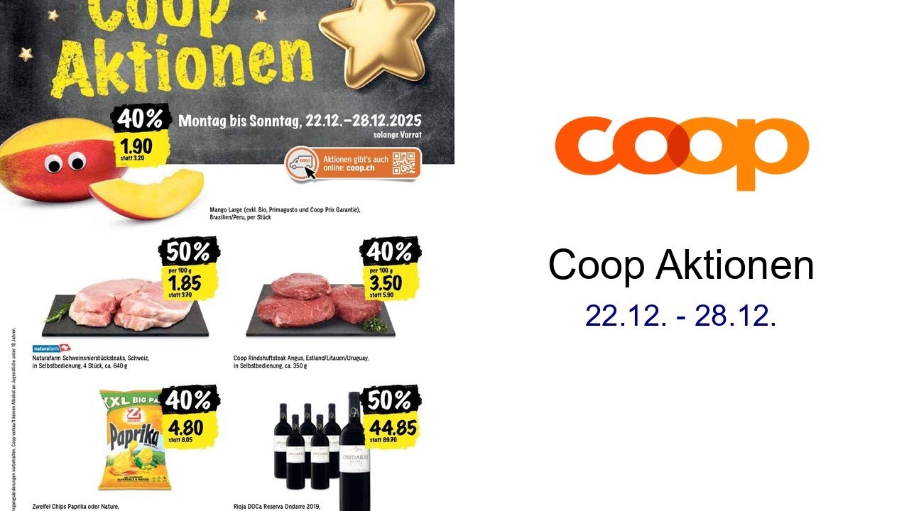 Coop Aktionen 22.12. - 28.12.